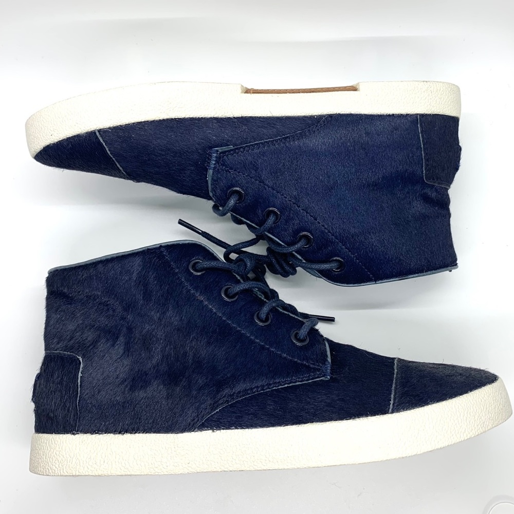 Toms Paseo High Sneakers in Navy Pony Hair